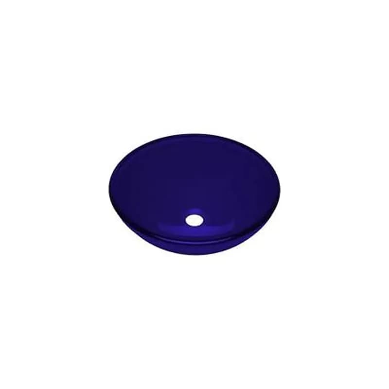 Bacha De Apoyo De Vidrio Redonda Azul 420Mmx145Mm Pringles San Luis S.A