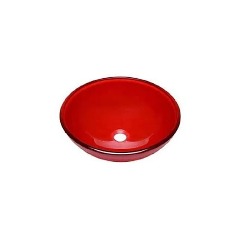 Bacha De Apoyo De Vidrio Redonda Roja 420Mmx145Mm Pringles San Luis S.A